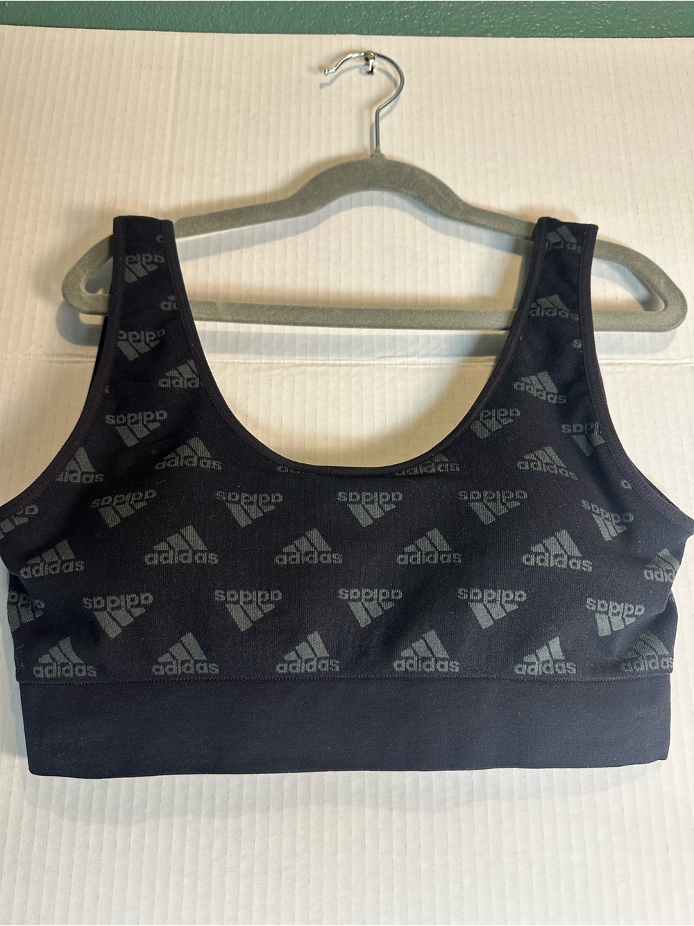adidas Black Print Sports Bra